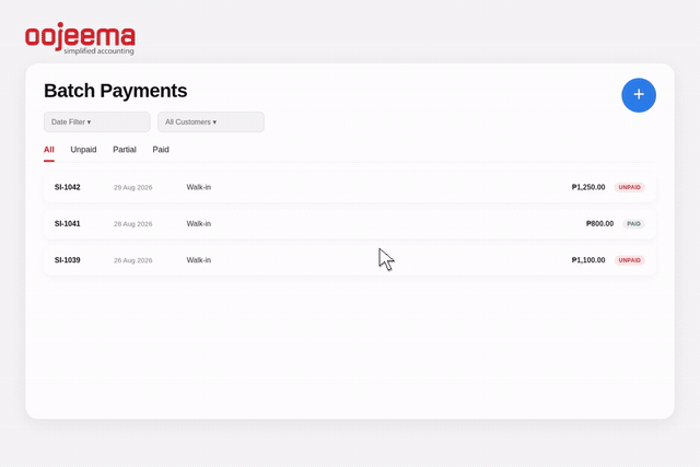 Pay several invoices at once