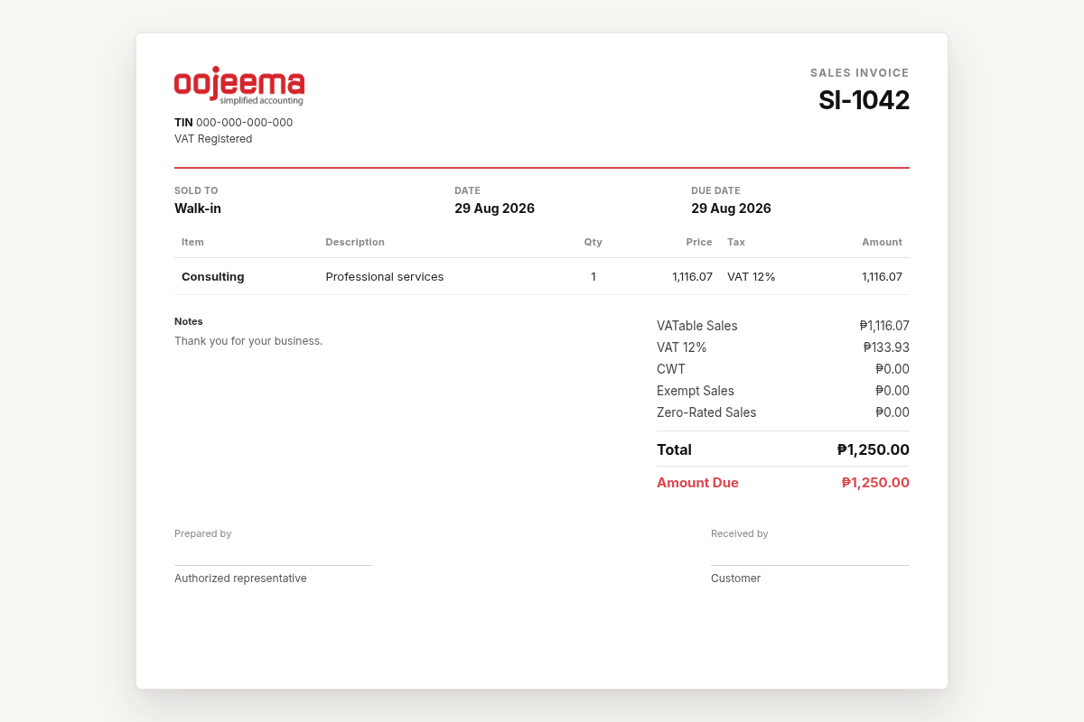 Print a real sales invoice with official logo